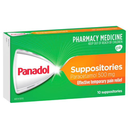 PANADOL - 500mg Suppositories - 10 Blister Pack - Panadol - 1 - Health - ThePharmacy