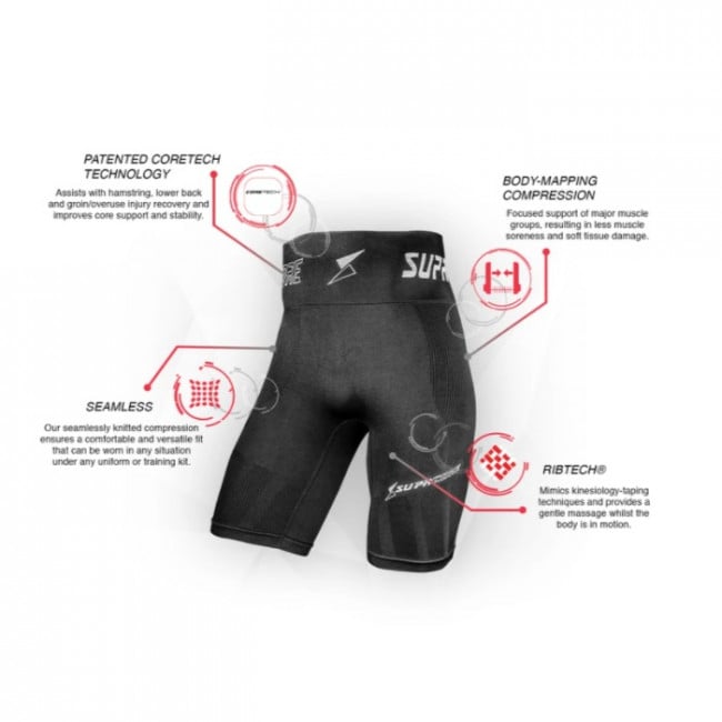 Supacore Men's CORETECH Shorts - Black - XXL - Supacore - 8 - Health - ThePharmacy