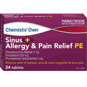 Chemists Own Allergy Sinus Relief Pe 24 Tablets - Chemists Own - 1 - Health - ThePharmacy