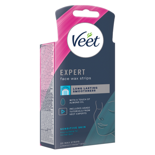 Veet - Face Wax Strips For Sensitive Skin - 20 Strips