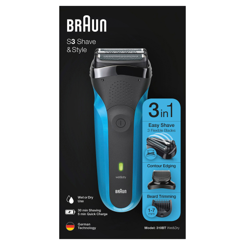 BRAUN - Series 3 Electric Shaver & Precision Beard Trimmer For Men 310BT