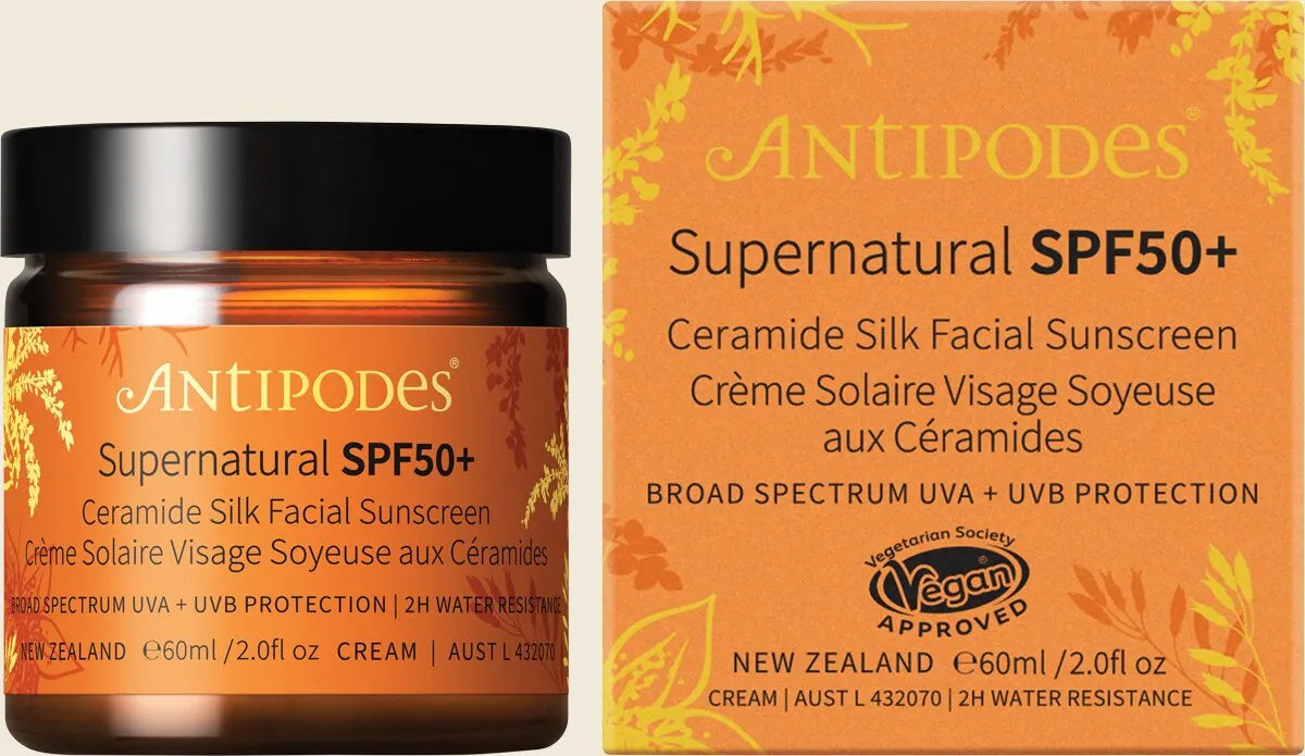 Antipodes Supernatural SPF50+ Ceramide Silk Sunscreen 60ml
