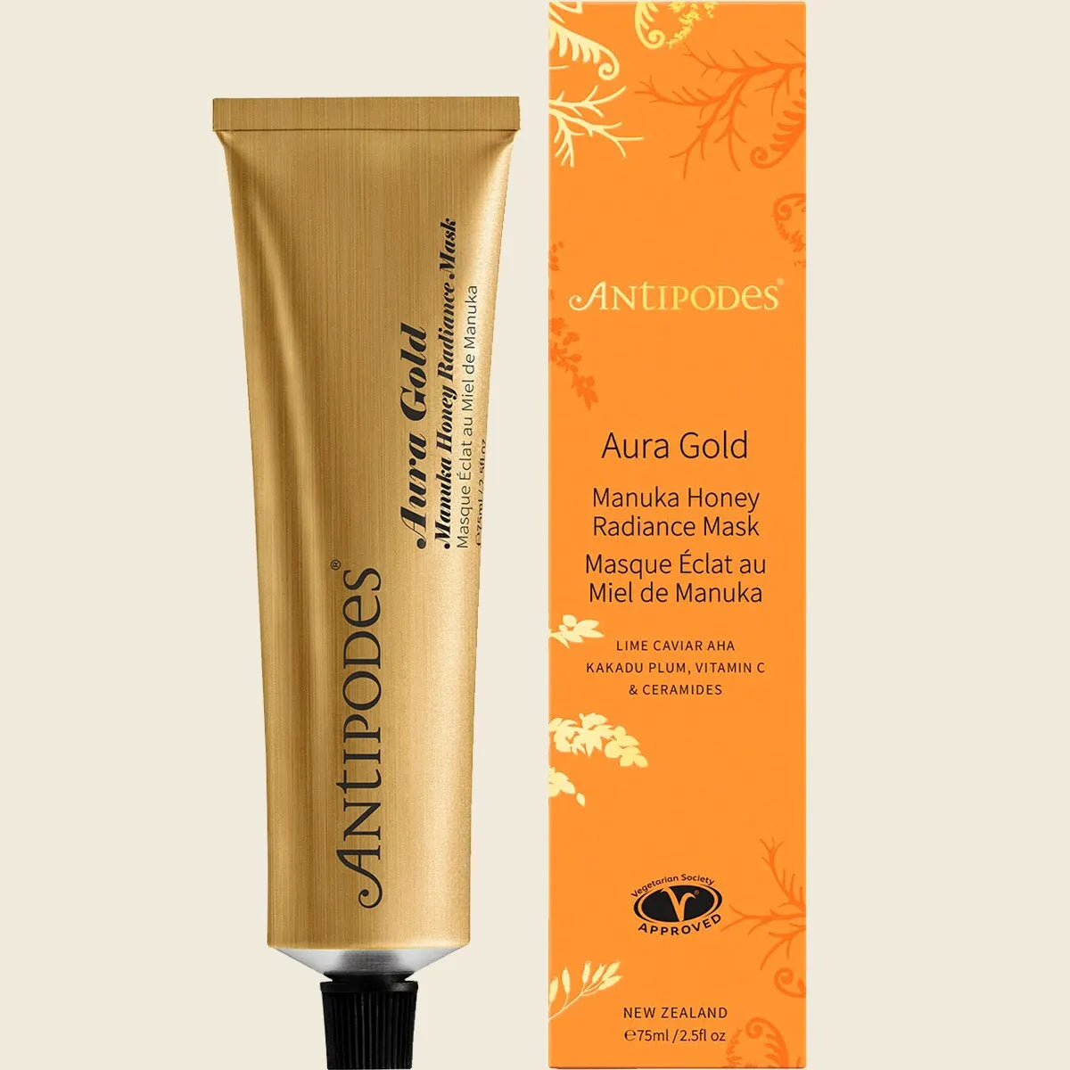 Antipodes Aura Gold Manuka Honey Radiance Mask 75ml