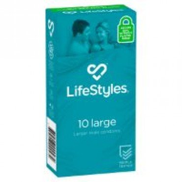 Ansell Lifestyle Condoms Large 10 Pack - Ansell - 1 - Sexual Health - ThePharmacy