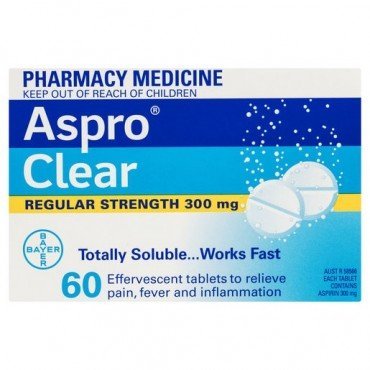 Aspro Clear 300mg 60 Tablets - Aspro - 1 - Health - ThePharmacy