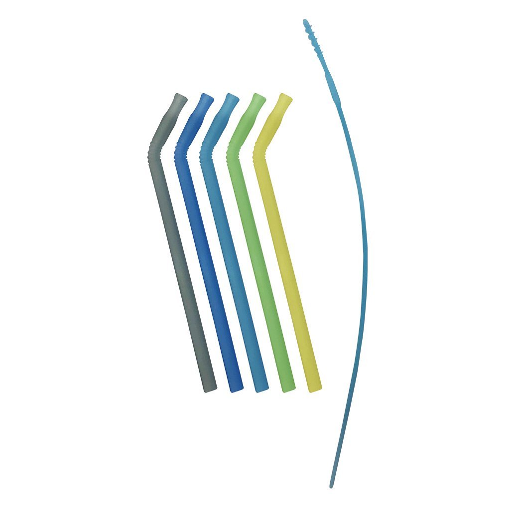 b.box 5pc Silicone Straw Set - Pool Party - B.Box - 1 - Baby & Kids - ThePharmacy