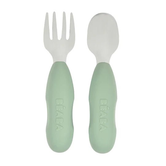 BEABA - Fork & Spoon Stainless Steel Pre - Cutlery - 2 OPTIONS - ThePharmacy - 1 - ThePharmacy