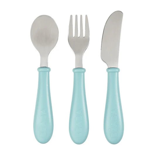 BEABA - Stainless Steel Training Cutlery 3 Piece Set - 2 OPTIONS - ThePharmacy - 2 - ThePharmacy
