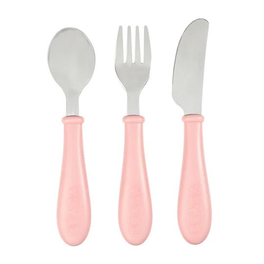 BEABA - Stainless Steel Training Cutlery 3 Piece Set - 2 OPTIONS - ThePharmacy - 1 - ThePharmacy