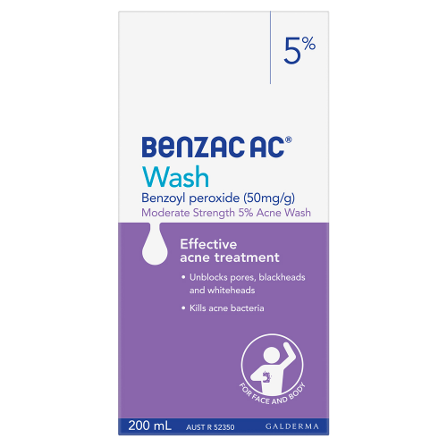 Benzac AC Moderate Strength 5% Acne Wash 200mL - Benzac - 1 - Beauty & Essentials - ThePharmacy
