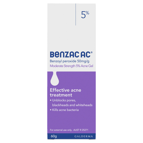 Benzac AC Moderate Strength 5.0% Acne Gel 60g - Benzac - 1 - Beauty & Essentials - ThePharmacy