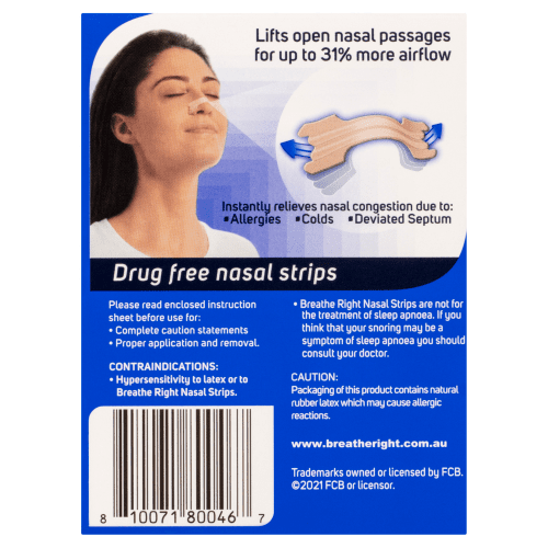 BREATHE RIGHT - Nasal Strips | Original (Tan) - 2 SIZES - Breathe Right - 4 - Health - ThePharmacy
