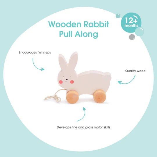 BUBBLE - Wooden Rabbit Pull Along - ThePharmacy - 2 - ThePharmacy