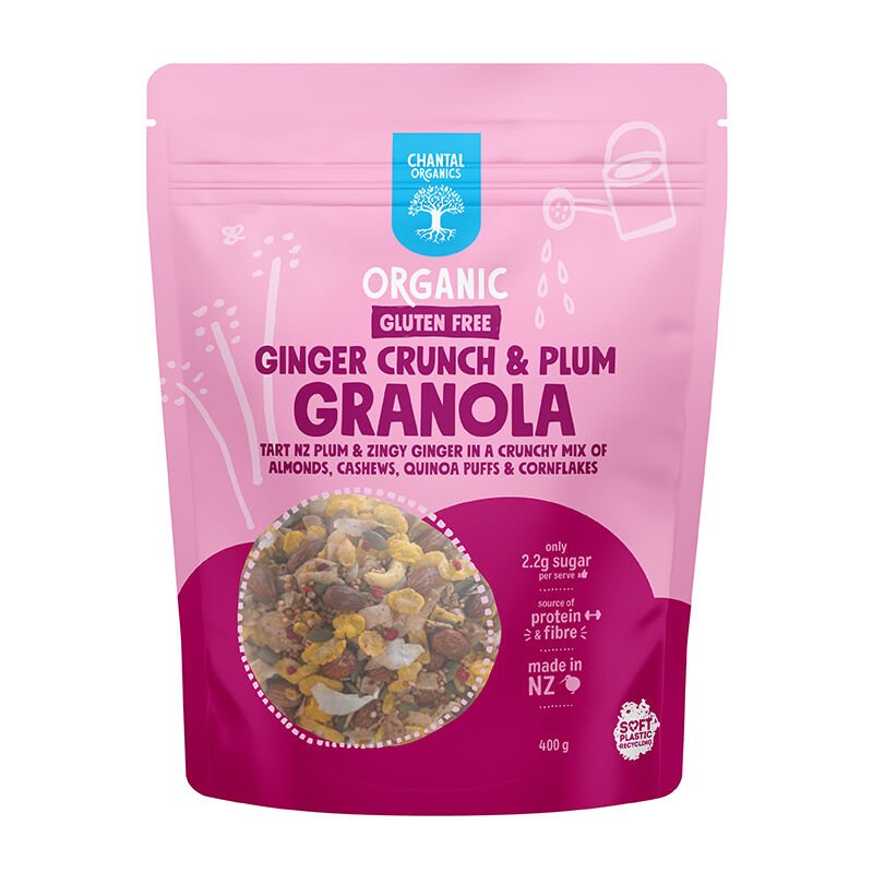CHANTAL ORGANICS - Gluten Free Ginger Crunch & Plum Granola 400g - CHANTAL ORGANICS - 1 - Diet & Fitness - ThePharmacy