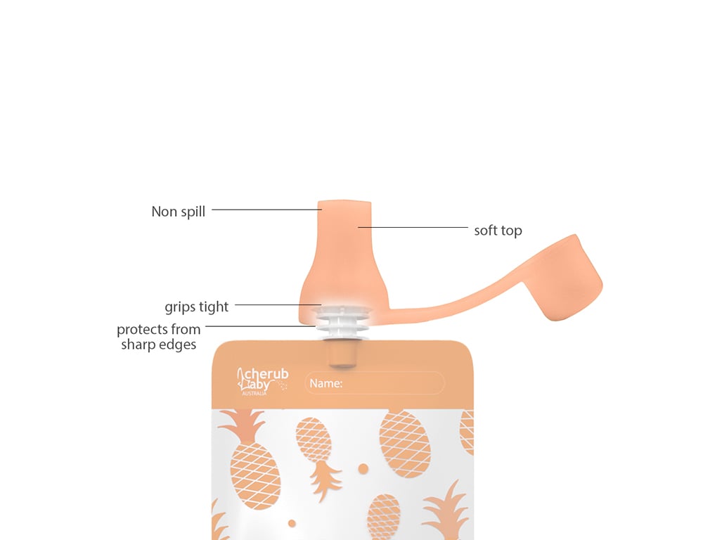 Cherub Baby Food Pouch Spouts - Apricot & Watermelon 2pk - Cherub Baby - 4 - Baby & Kids - ThePharmacy