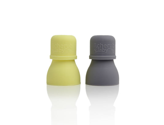 Cherub Baby Food Pouch Spouts - Lemon & Grey 2pk - Cherub Baby - 1 - Baby & Kids - ThePharmacy