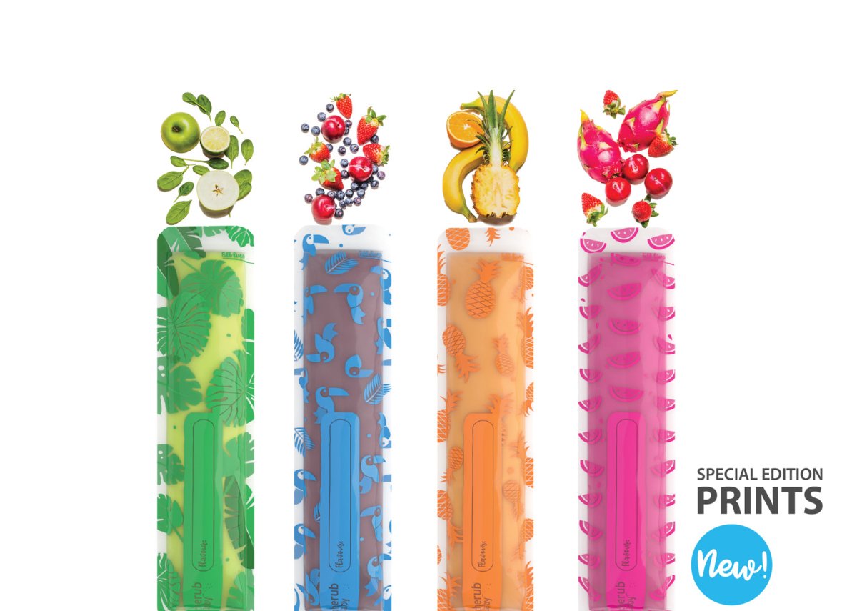 Cherub Baby Freeze n Squeeze Ice Pop Pouches - Toucan Blue & Rainforest Green 20pk - Cherub Baby - 8 - Baby & Kids - ThePharmacy