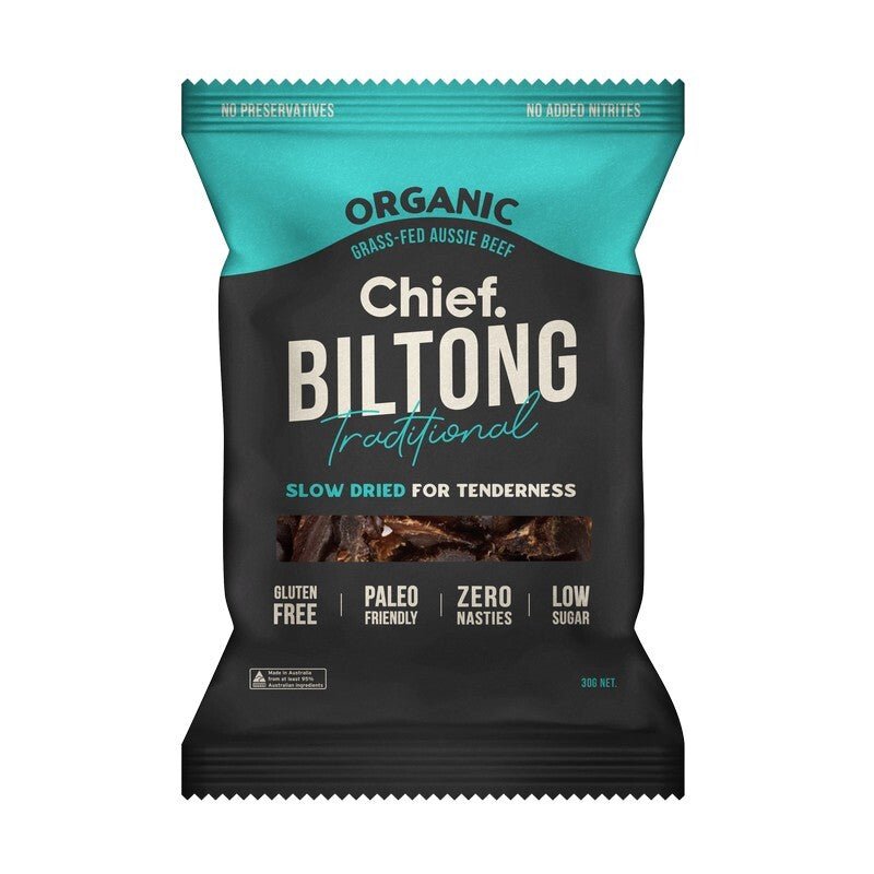 CHIEF NUTRITION - Grass Fed Biltong 30g | 12 Pack - 5 OPTIONS - CHIEF NUTRITION - 2 - Diet & Fitness - ThePharmacy