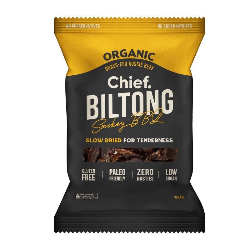 CHIEF NUTRITION - Grass Fed Biltong 30g | 12 Pack - 5 OPTIONS - CHIEF NUTRITION - 4 - Diet & Fitness - ThePharmacy