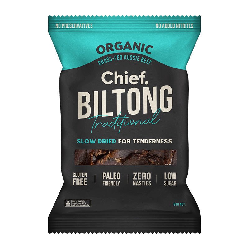 CHIEF NUTRITION - Grass Fed Biltong 90g | 6 Pack - 4 OPTIONS - CHIEF NUTRITION - 1 - Diet & Fitness - ThePharmacy
