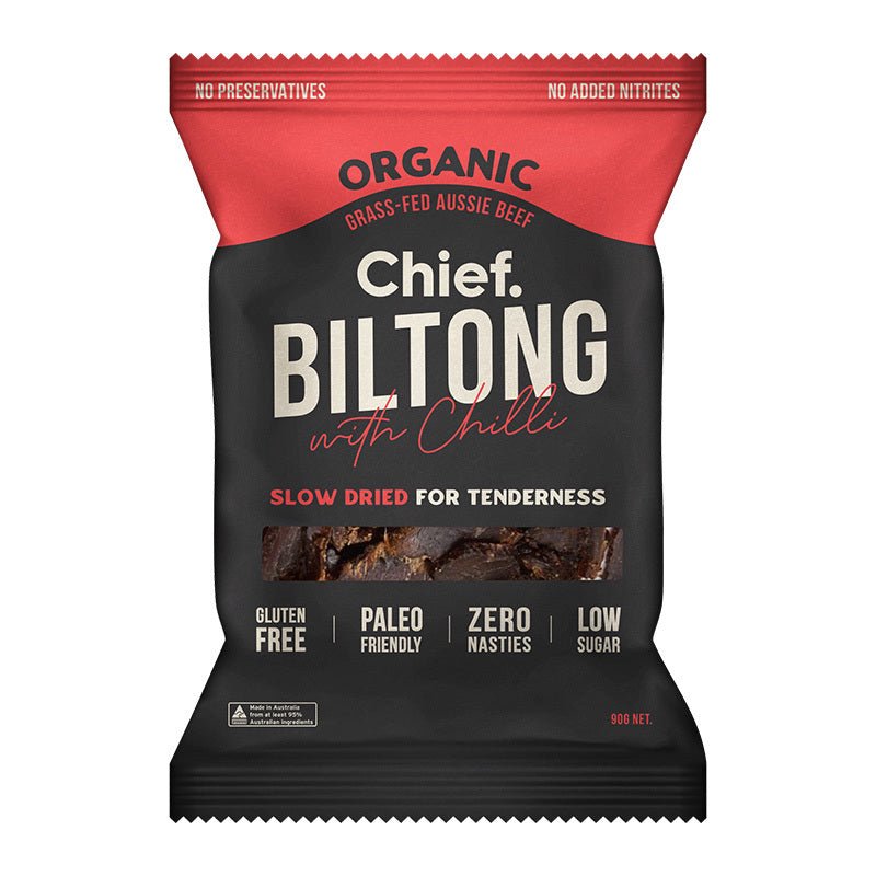 CHIEF NUTRITION - Grass Fed Biltong 90g | 6 Pack - 4 OPTIONS - CHIEF NUTRITION - 2 - Diet & Fitness - ThePharmacy