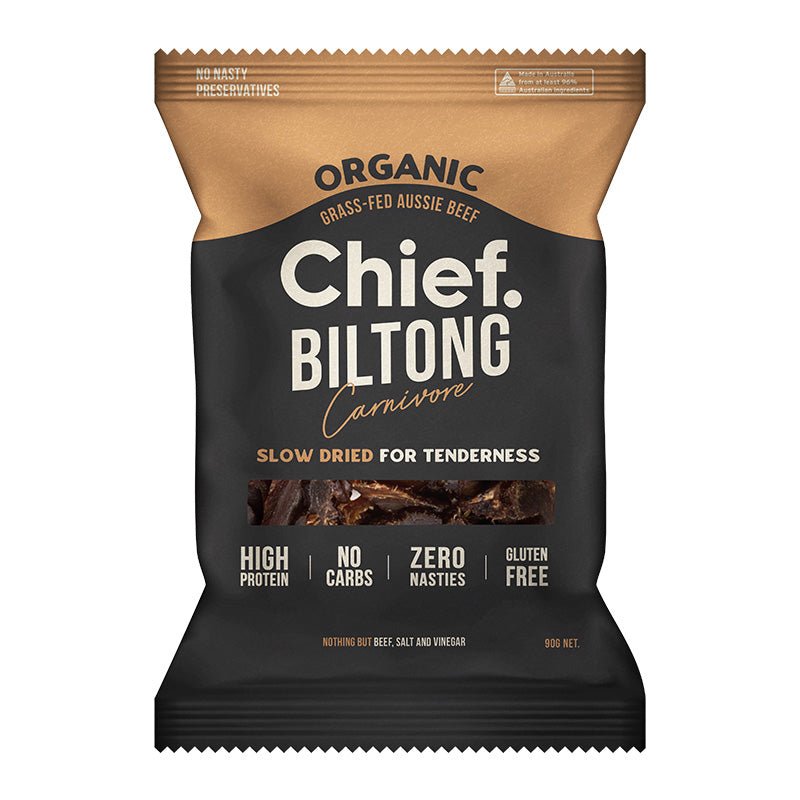 CHIEF NUTRITION - Grass Fed Biltong 90g | 6 Pack - 4 OPTIONS - CHIEF NUTRITION - 4 - Diet & Fitness - ThePharmacy