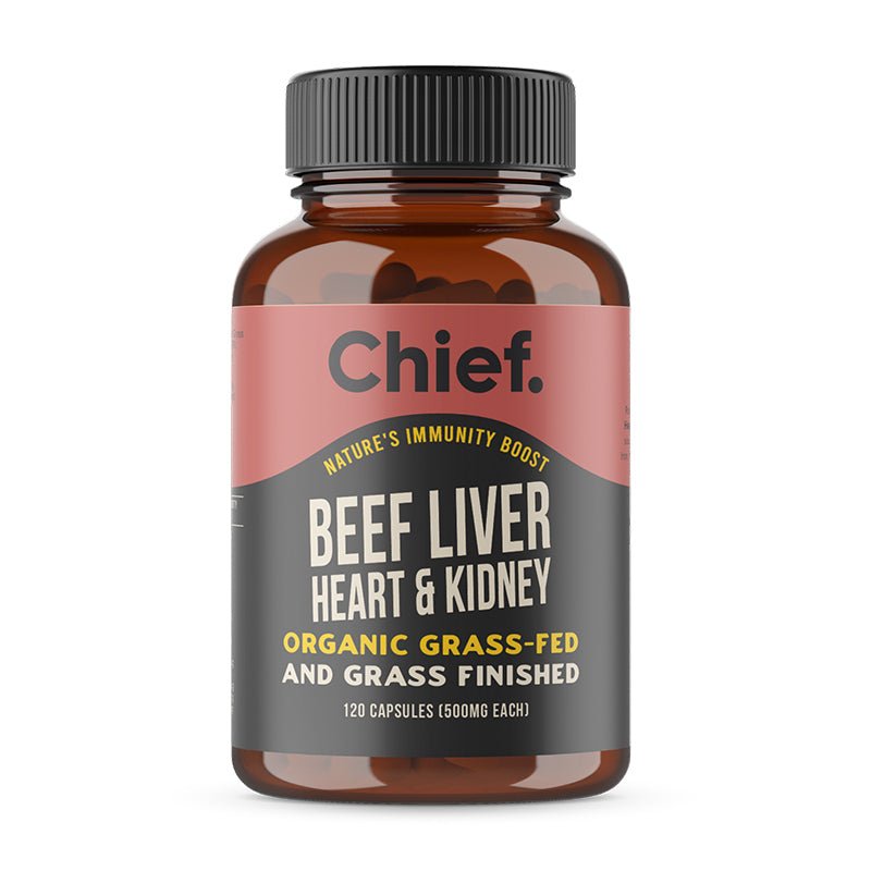 CHIEF NUTRITION - Organic Beef Liver Heart & Kidney 120 Capsules - CHIEF NUTRITION - 1 - Vitamins - ThePharmacy