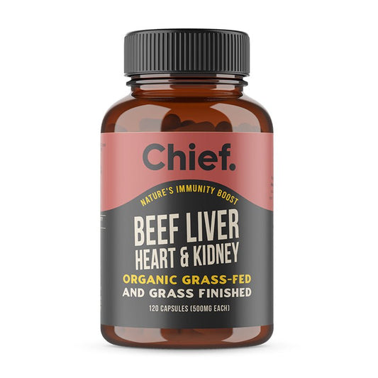 CHIEF NUTRITION - Organic Beef Liver Heart & Kidney 120 Capsules - CHIEF NUTRITION - 1 - Vitamins - ThePharmacy
