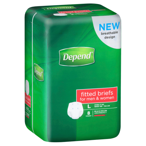 DEPEND - Fitted Briefs Unisex x4 - 2 SIZES - DEPEND - 2 - Health - ThePharmacy