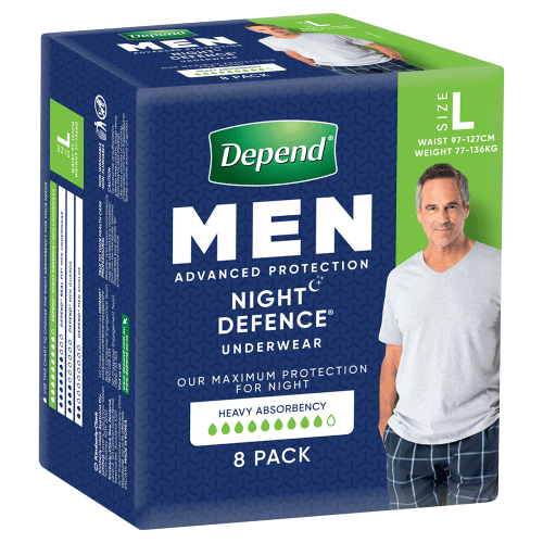 DEPEND - Night Defence Underwear for Men | 8 Pack - Large - DEPEND - 1 - Health - ThePharmacy