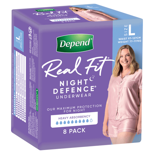 DEPEND - Real Fit Night Defence for Women | 8 Pack - Large - DEPEND - 1 - Health - ThePharmacy