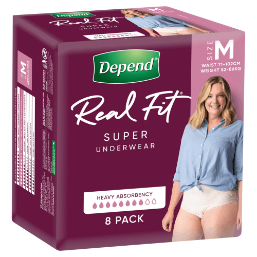 DEPEND - Real Fit Super Underwear for Women | 8 Pack x4 (32 Pack) - 3 SIZES - DEPEND - 1 - Health - ThePharmacy