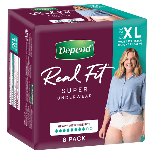 DEPEND - Real Fit Super Underwear for Women | 8 Pack x4 (32 Pack) - 3 SIZES - DEPEND - 3 - Health - ThePharmacy