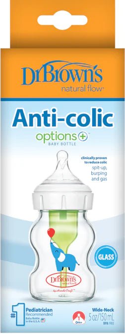 Dr Brown’s Options+ GLASS Wide Neck 150mL Baby Bottle (with Level 1 Teat) - Dr Brown's - 3 - Baby & Kids - ThePharmacy