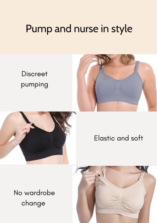 Eonian Care Hands - Free Pumping & Nursing Bra - Grey - Medium - Eonian Care - 8 - Baby & Kids - ThePharmacy