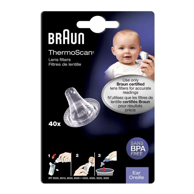 BRAUN - ThermoScan IR Ear Thermometer Lens Filters - 40 Pack