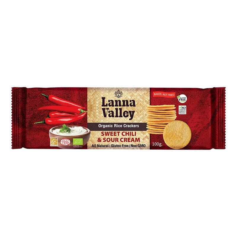 LANNA VALLEY - Organic Rice Crackers 100g - 4 OPTIONS - LANNA VALLEY - 3 - Diet & Fitness - ThePharmacy