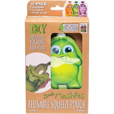 Little Mashies Reusable Food Pouches 10pk (Mixed Colours) - Little Mashies - 1 - Baby & Kids - ThePharmacy