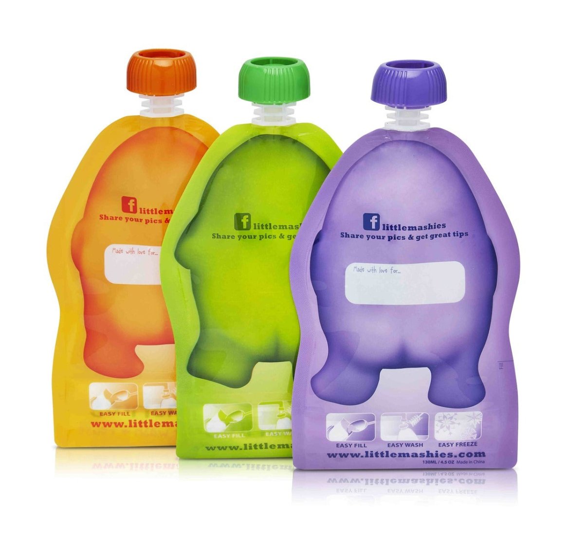 Little Mashies Reusable Food Pouches 10pk (Mixed Colours) - Little Mashies - 7 - Baby & Kids - ThePharmacy
