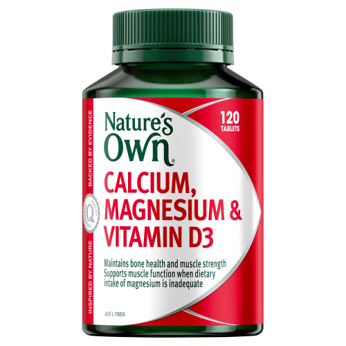 Nature's Own Calcium, Magnesium & Vitamin D for Bone + Muscle Health 120 Tablets - Nature's Own - 1 - Vitamins - ThePharmacy