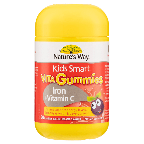 NATURE'S WAY - Kids Smart Vita Gummies Iron + Vitamin C Blackcurrant Flavour - 60 Pastilles - NATURE'S WAY - 1 - Health - ThePharmacy