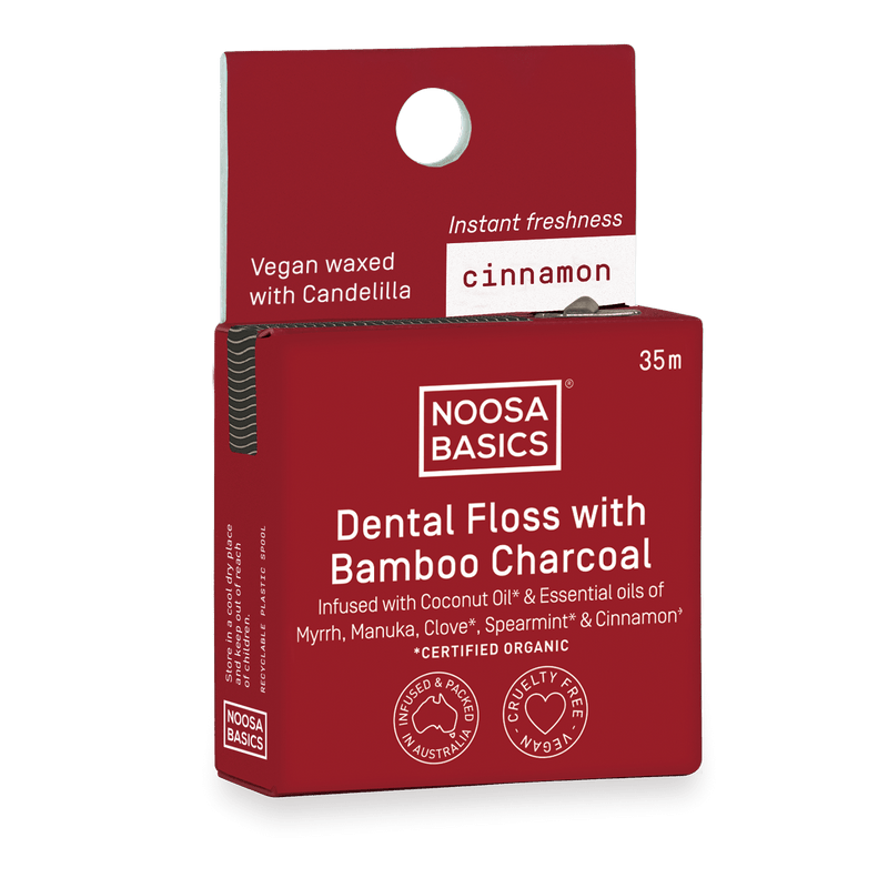 Noosa Basics Dental Floss with Bamboo Charcoal 35m - Noosa Basics - 3 - Health - ThePharmacy