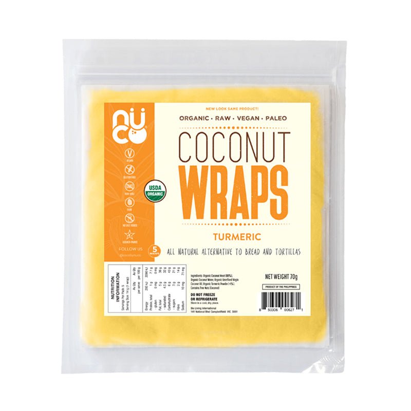 NUCO - Organic Raw Coconut Wraps 70g (5x14g) - 2 OPTIONS - NUCO - 2 - Diet & Fitness - ThePharmacy