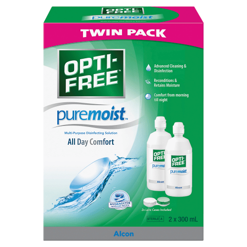 OPTI-FREE - PureMoist Multi-Purpose Disinfecting Solution - Twin Pack 2 x 300mL - OPTI-FREE - 1 - ThePharmacy