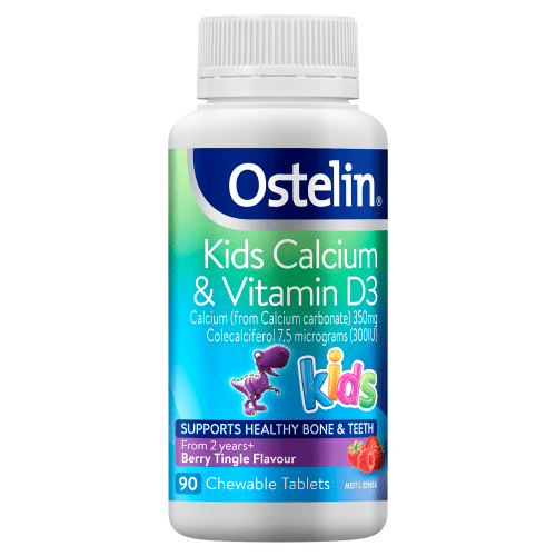 Ostelin Kids Calcium & Vitamin D Chewable - D3 for Children's Bone Health & Immunity 90 Tablets - Ostelin - 1 - Vitamins - ThePharmacy