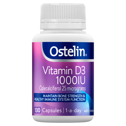 Ostelin Vitamin D 1000IU D3 for Bone Health + Immune Support 130 Capsules - Ostelin - 1 - Vitamins - ThePharmacy