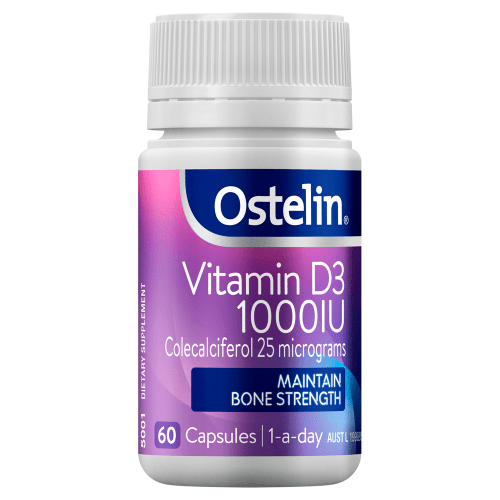Ostelin Vitamin D 1000IU - D3 for Bone Health + Immune Support 60 Capsules - Ostelin - 1 - Vitamins - ThePharmacy