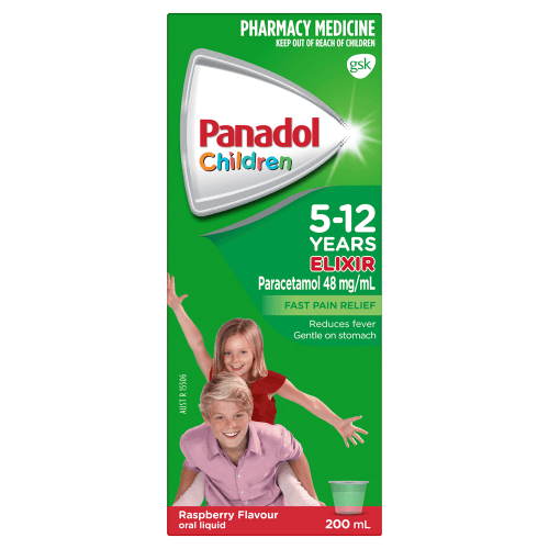 PANADOL - Children 5 to 12 Years Elixir Raspberry Flavour 200mL - Panadol - 1 - Health - ThePharmacy