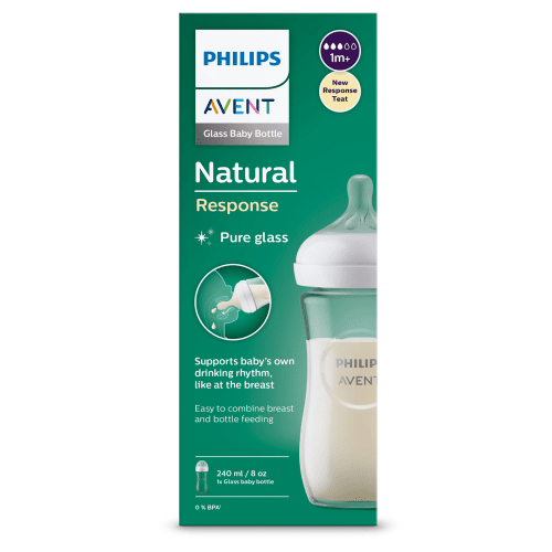 PHILIPS AVENT - Natural Response Glass Baby Bottle 240ml - Philips Avent - 1 - Baby & Kids - ThePharmacy