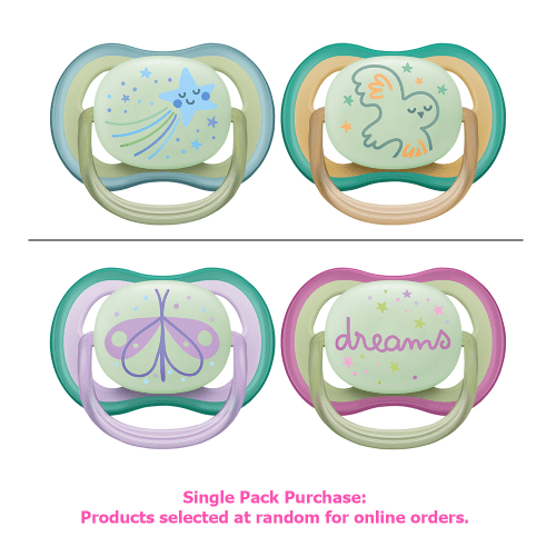 PHILIPS AVENT - Ultra Air Mixed Nighttime Glow Soother 0 - 6 Months | 2 Pack - Philips Avent - 1 - Baby & Kids - ThePharmacy